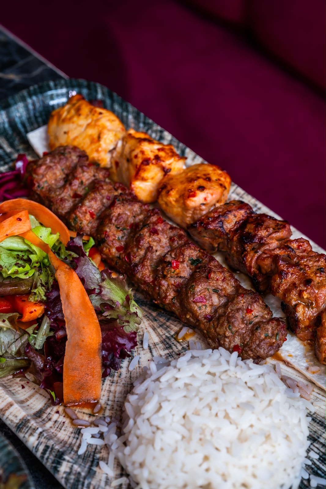 A la Carte Menu - Grilled Kebabs and Rice